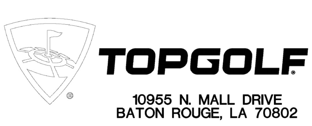 Top Golf logo and address